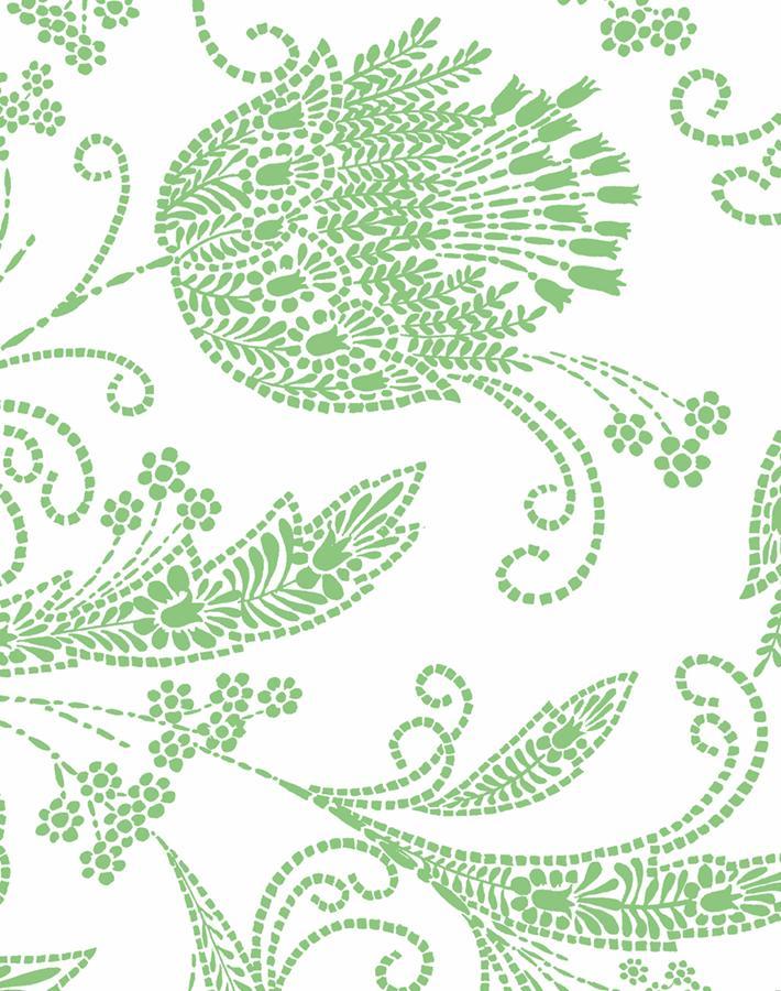 'Dear Prudence' Wallpaper by Wallshoppe - Green