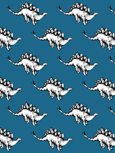 dinos wallpaper by tea collection cadet blue