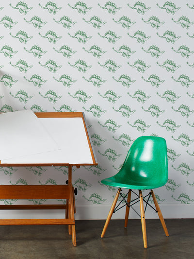 'Dinos' Wallpaper by Tea Collection - Green