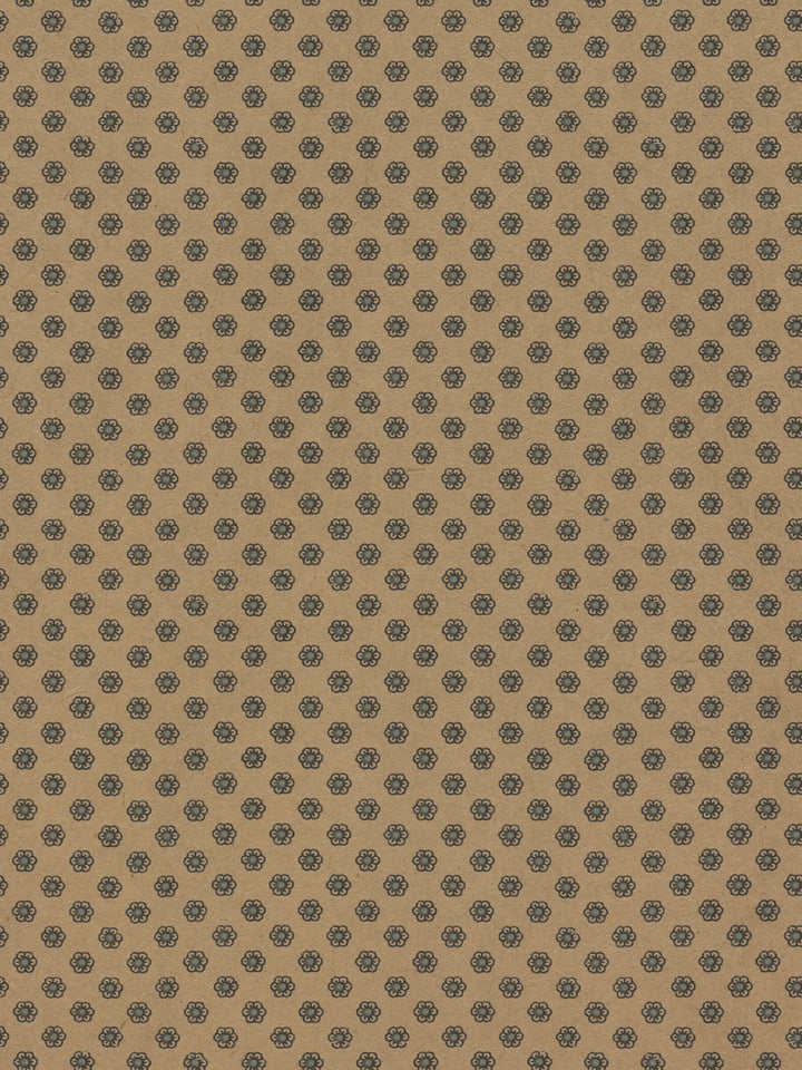 ditsy flower kraft wallpaper chris benz black blue