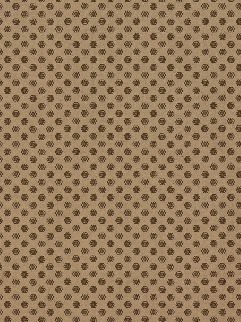 ditsy flower kraft wallpaper chris benz dark brown