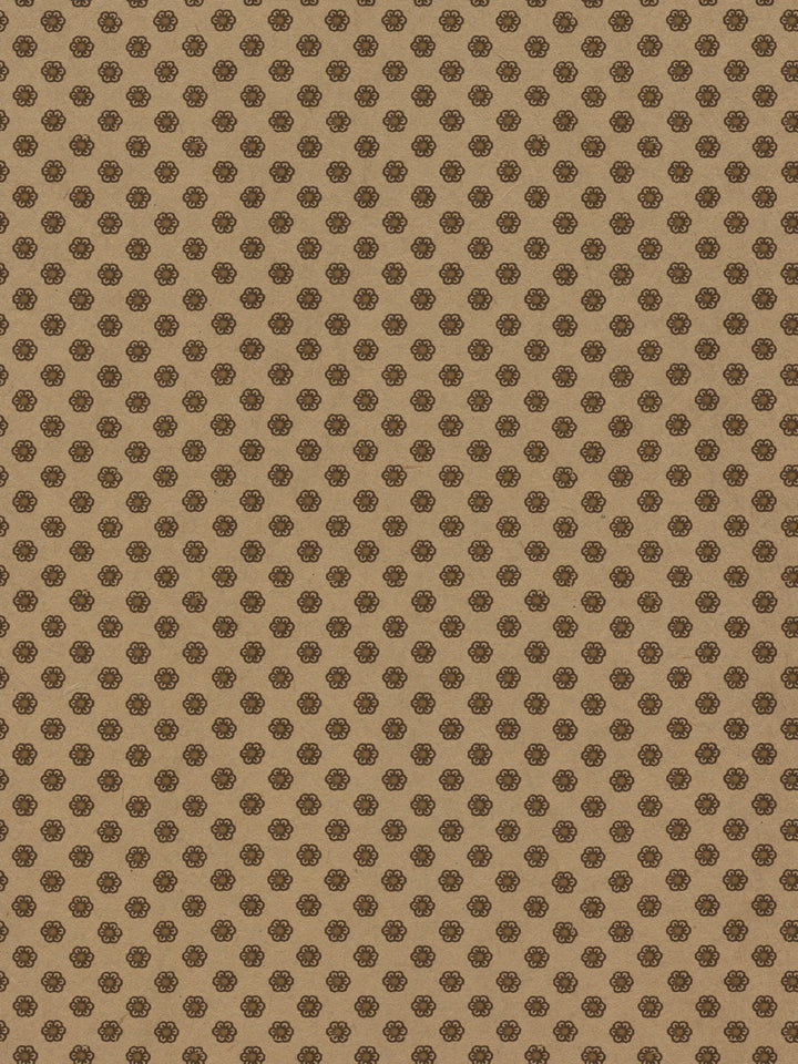 ditsy flower kraft wallpaper chris benz dark brown