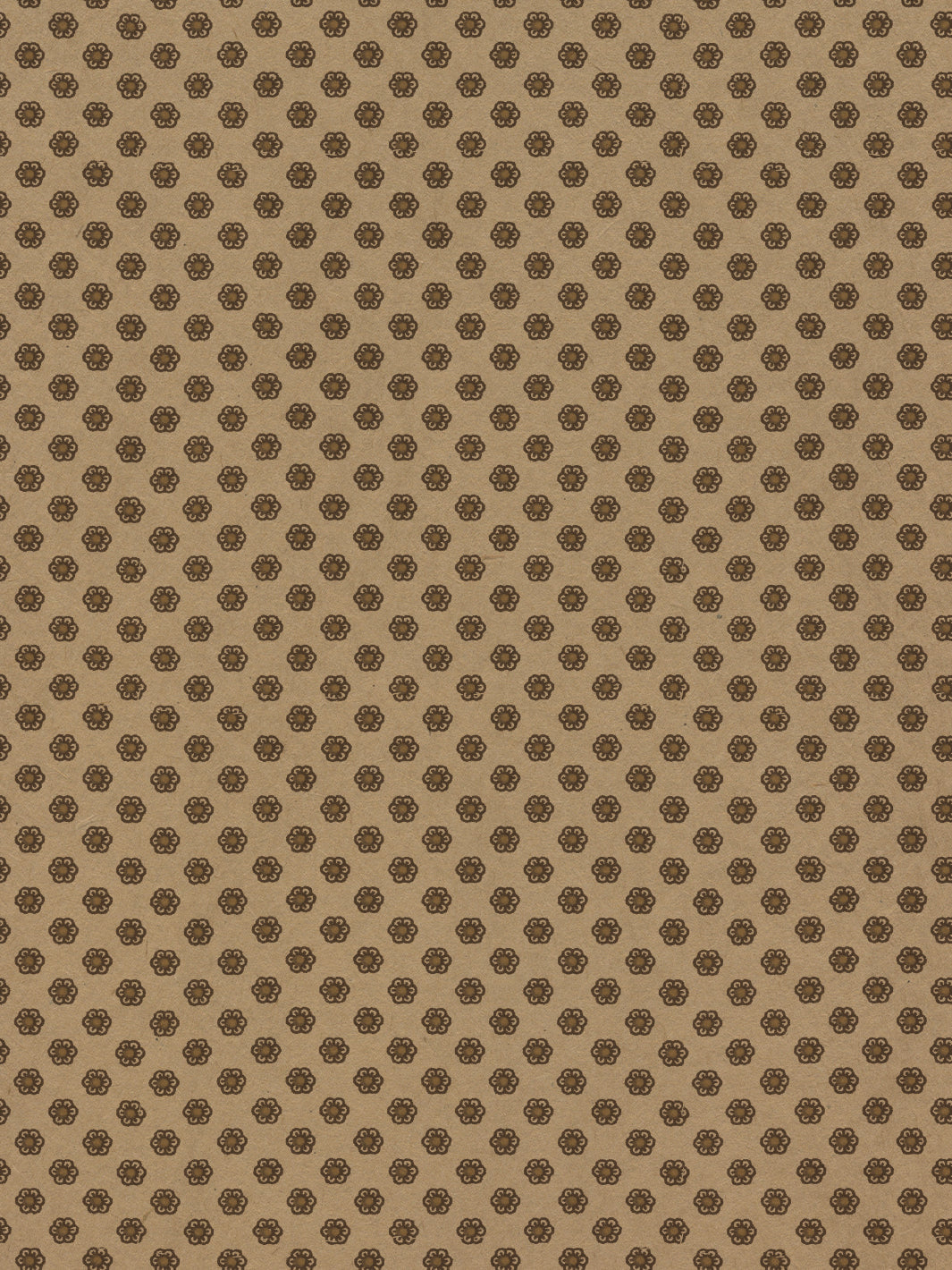 'Ditsy Flower' Kraft Wallpaper by Chris Benz - Dark Brown