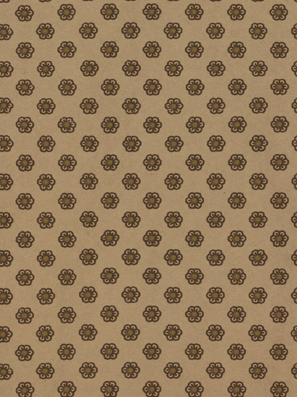 ditsy flower kraft wallpaper chris benz dark brown