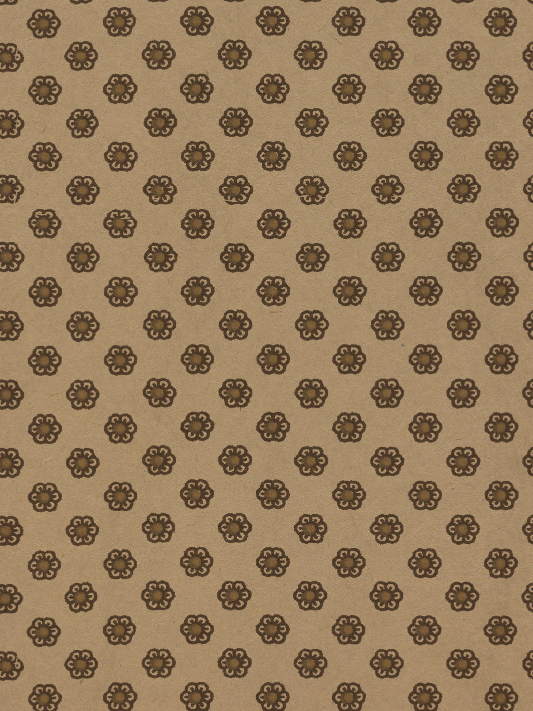 ditsy flower kraft wallpaper chris benz dark brown