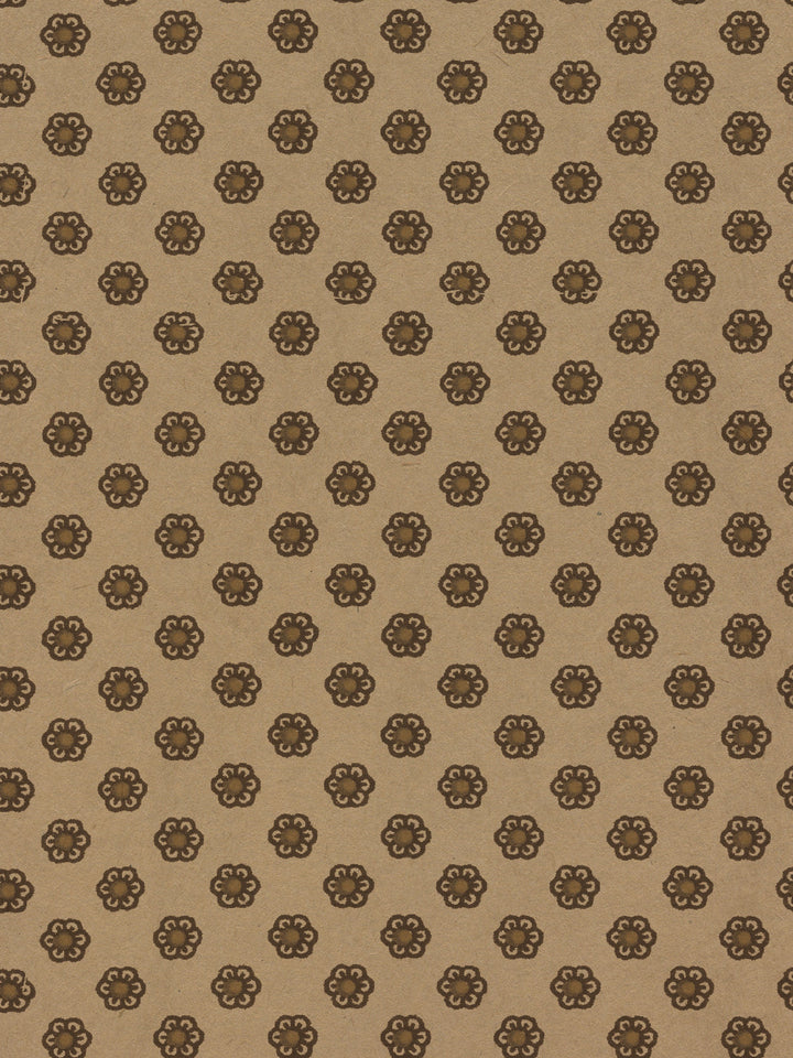 ditsy flower kraft wallpaper chris benz dark brown