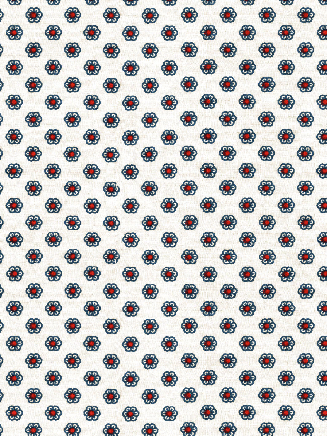 'Ditsy Flower' Wallpaper by Chris Benz - Blue Red