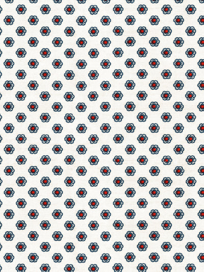'Ditsy Flower' Wallpaper by Chris Benz - Blue Red