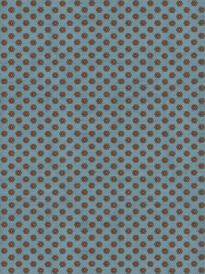 ditsy-flower-wallpaper-chris-benz-brown-red-on-blue