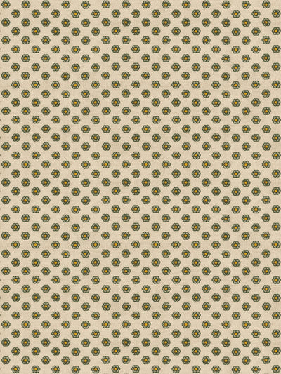 ditsy flower wallpaper chris benz green yellow