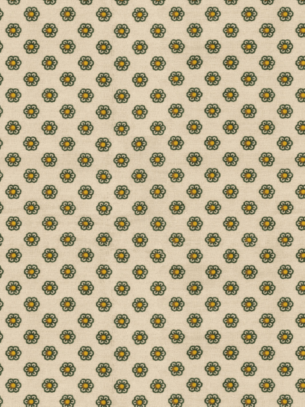 'Ditsy Flower' Wallpaper by Chris Benz - Green Yellow