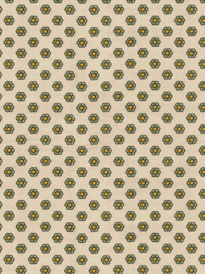 ditsy flower wallpaper chris benz green yellow