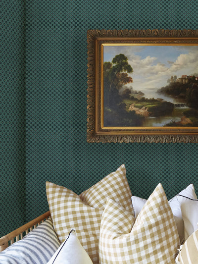 ditsy flower wallpaper chris benz marina blue