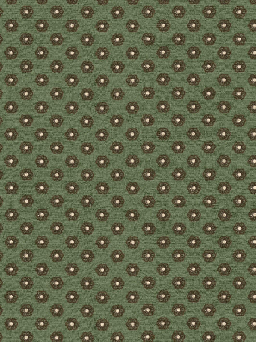 'Ditsy Flower' Wallpaper by Chris Benz - Olive