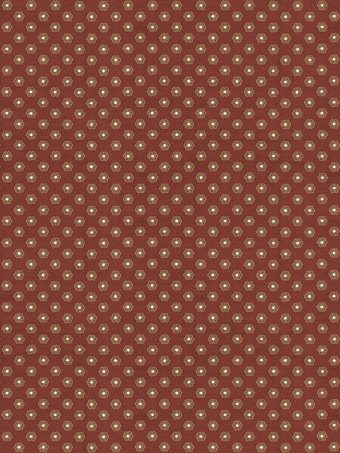 'Ditsy Flower' Wallpaper by Chris Benz - Rust