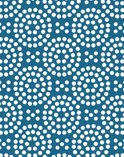 'Dot Dot' Wallpaper by Wallshoppe - Cadet Blue