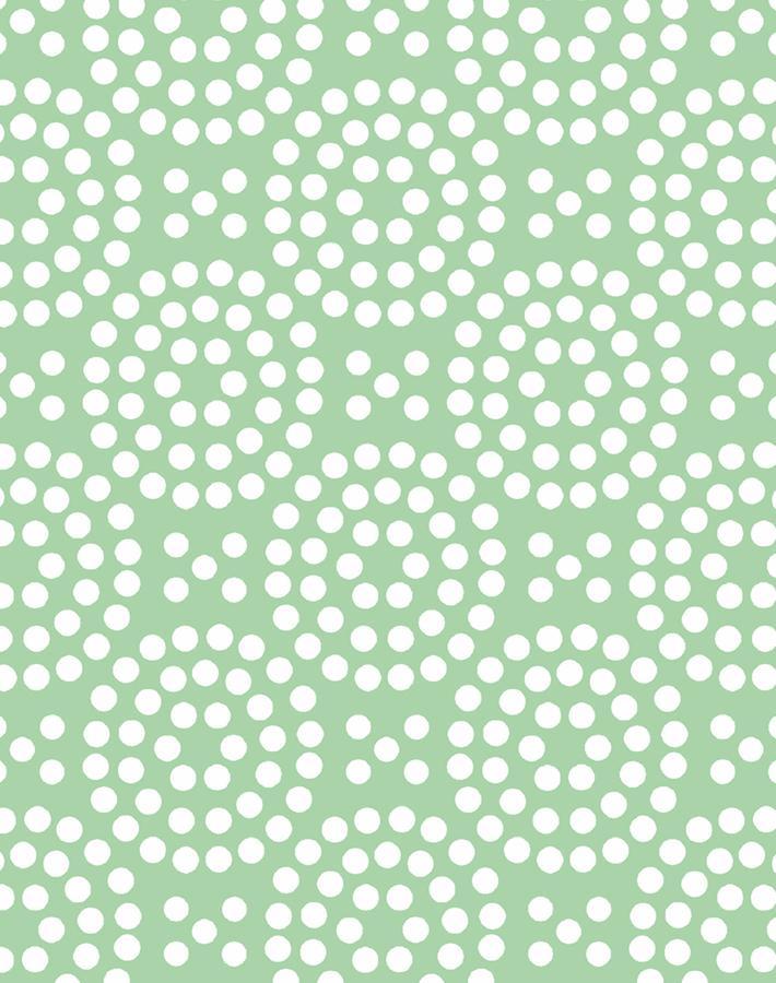 'Dot Dot' Wallpaper by Wallshoppe - Green