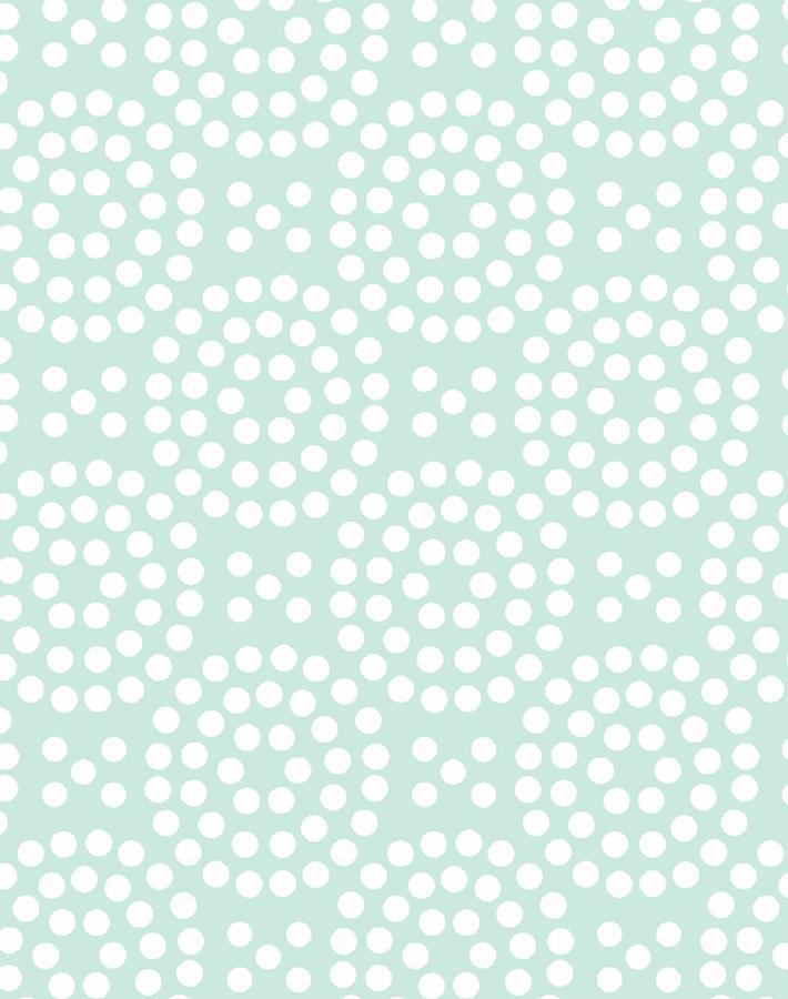 'Dot Dot' Wallpaper by Wallshoppe - Mint