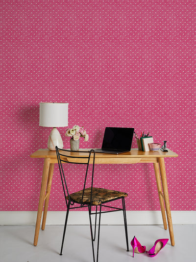 'Dotted Swiss' Wallpaper by Sarah Jessica Parker - Geranium