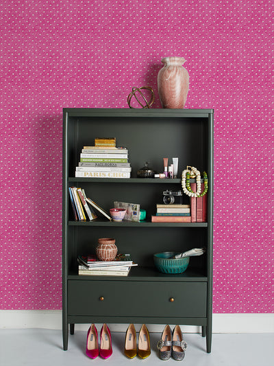 dotted swiss wallpaper by sarah jessica parker raspberry
