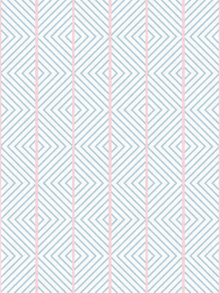 fabric by the yard barbie dreamhouse diamond baby blue pink