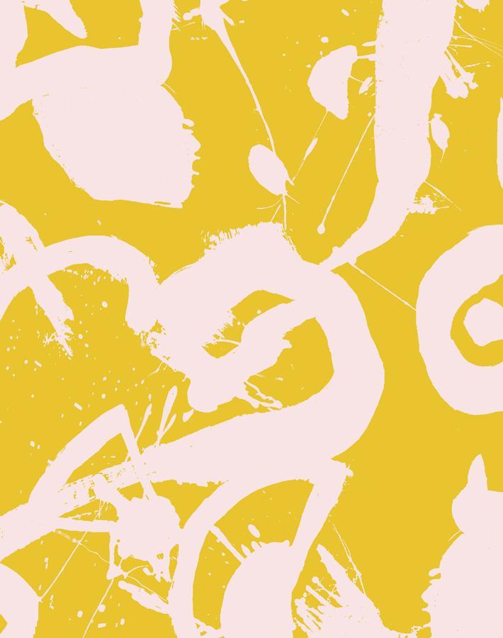 'El Quijote' Wallpaper by Chris Benz - Pink / Yellow