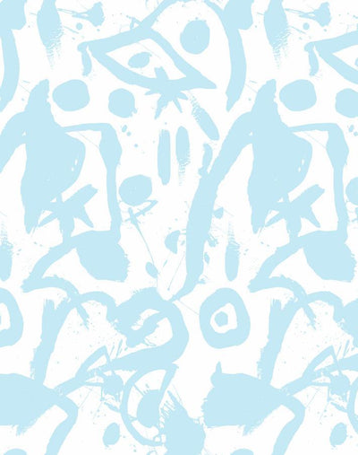 'El Quijote' Wallpaper by Chris Benz - Baby Blue