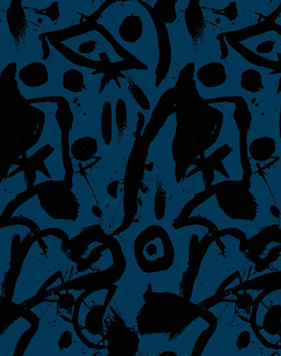 'El Quijote' Wallpaper by Chris Benz - Black / Indigo