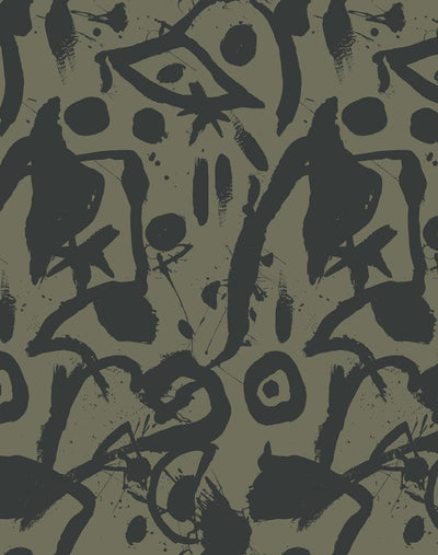 'El Quijote' Wallpaper by Chris Benz - Umber / Charcoal