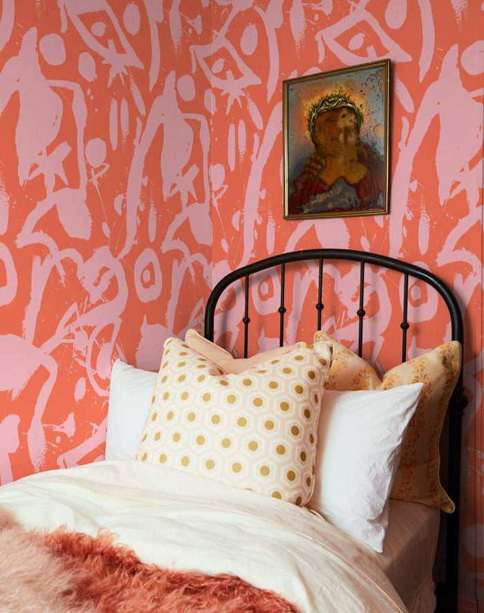 'El Quijote' Wallpaper by Chris Benz - Persimmon