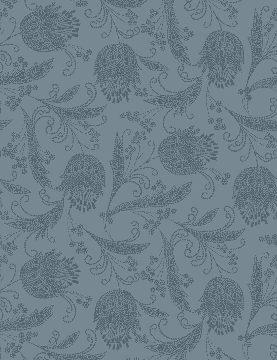 'Eleanor Rigby' Wallpaper by Wallshoppe - Flint / Dior Gray