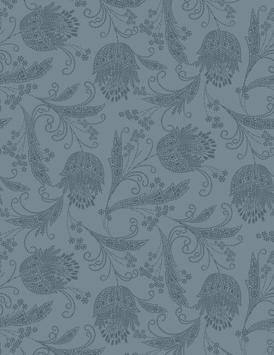 'Eleanor Rigby' Wallpaper by Wallshoppe - Flint / Dior Gray