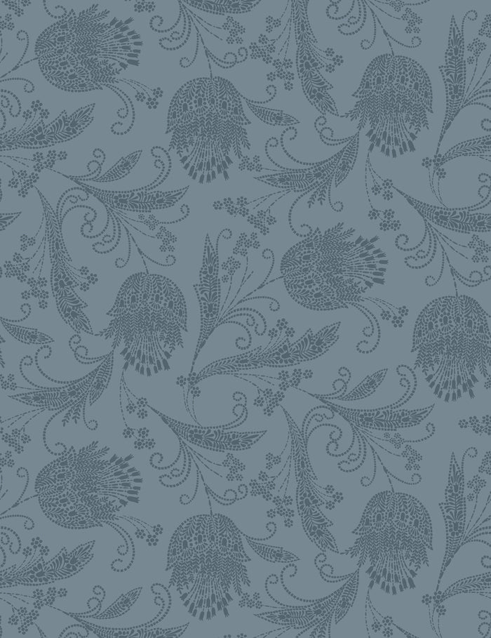 'Eleanor Rigby' Wallpaper by Wallshoppe - Flint / Dior Gray
