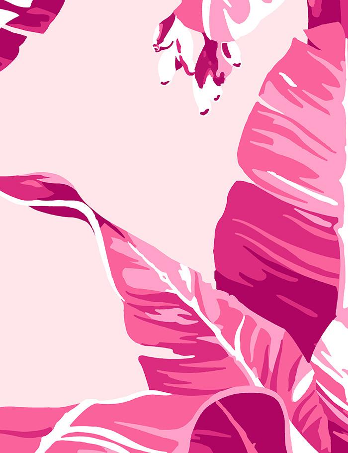 Electric Palm' Wallpaper by Nathan Turner - Pink