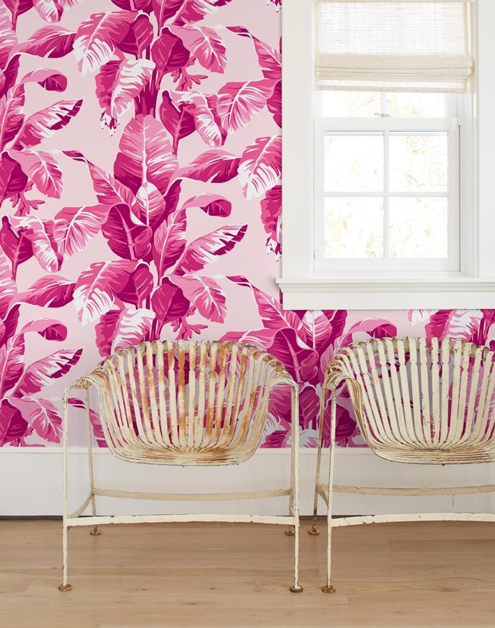 Electric Palm' Wallpaper by Nathan Turner - Pink