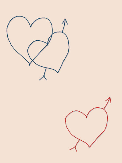 embroidered hearts wallpaper by lingua franca cream