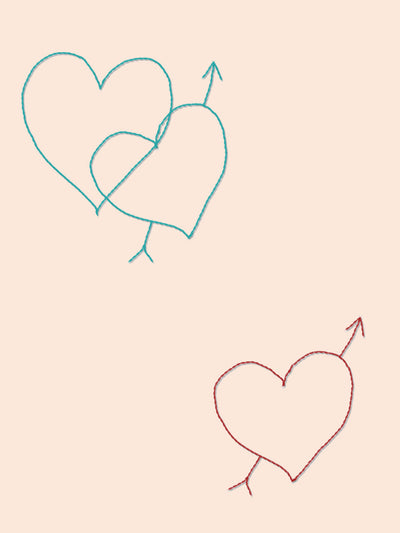 embroidered hearts wallpaper by lingua franca peach