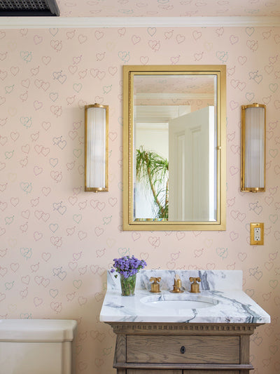 embroidered hearts wallpaper by lingua franca peach