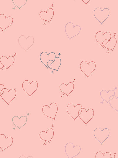 embroidered hearts wallpaper by lingua franca pink
