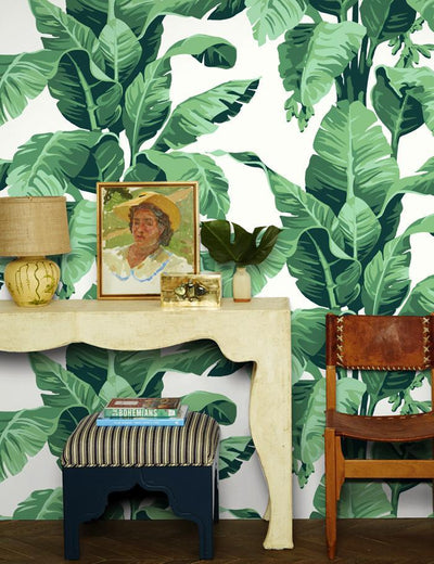 'Pacifico Palm' Wallpaper by Nathan Turner - Ivory