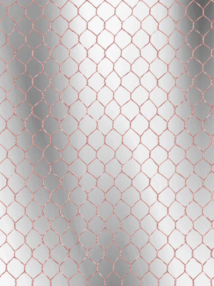 evelyns chicken wire shiny silver wallpaper by sarah jessica parker bleecker blush on mirror