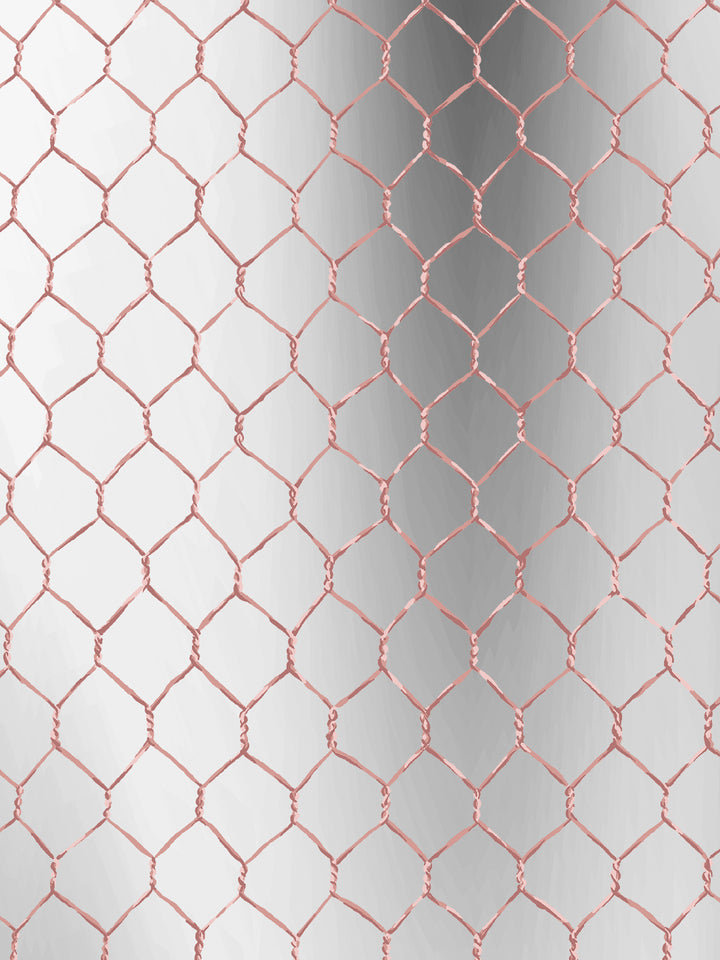 evelyns chicken wire shiny silver wallpaper by sarah jessica parker bleecker blush on mirror