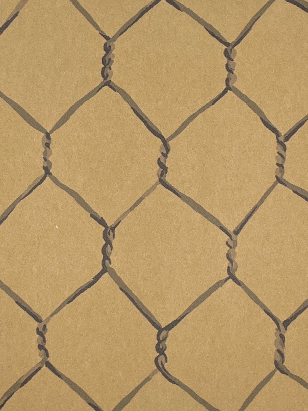 'Evelyn's Chicken Wire' Kraft' Wallpaper by Sarah Jessica Parker - Metal