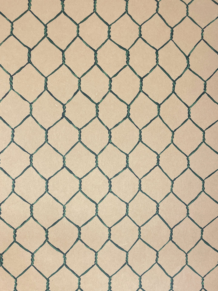 evelyns chicken wire kraft wallpaper by sarah jessica parker emerald