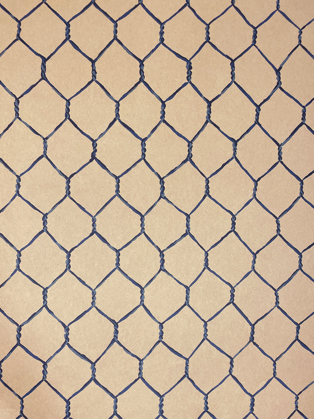 evelyns chicken wire kraft wallpaper by sarah jessica parker sapphire