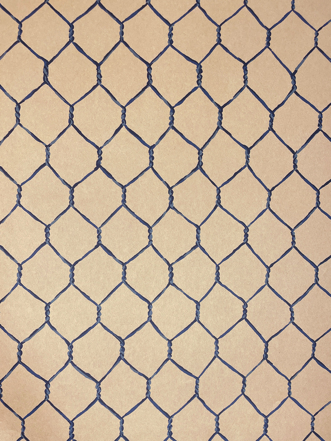 evelyns chicken wire kraft wallpaper by sarah jessica parker sapphire