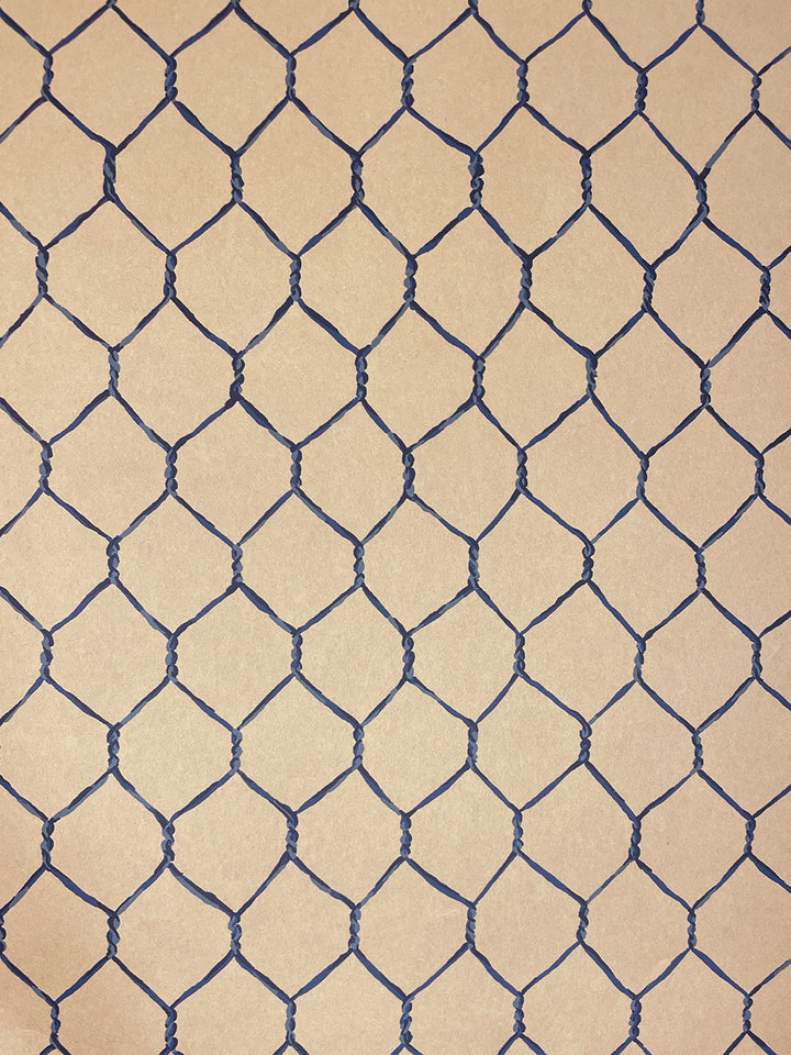 evelyns chicken wire kraft wallpaper by sarah jessica parker sapphire