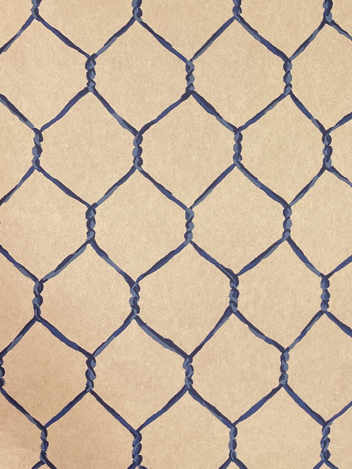 evelyns chicken wire kraft wallpaper by sarah jessica parker sapphire