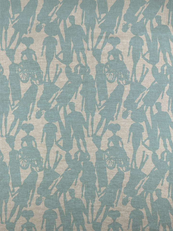 fabric by the yard fashionista silhouettes baby blue
