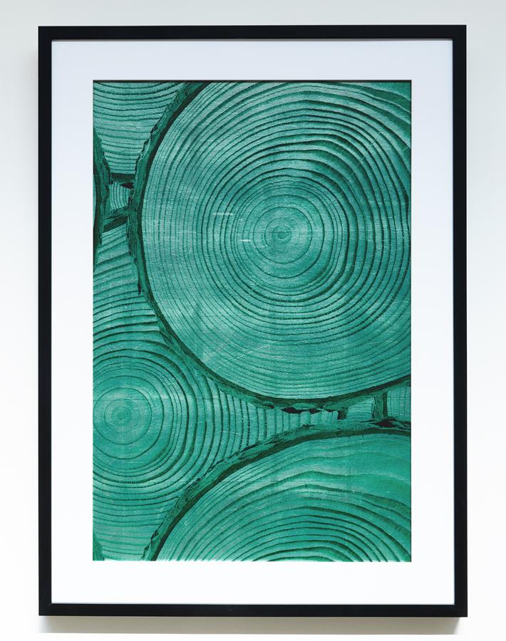 Artshoppe Faux Bois Green Glam Framed Wall Art | Art by Wallshoppe